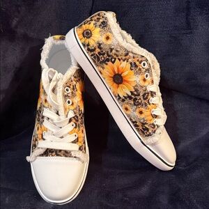 Floral Canvas Sneakers